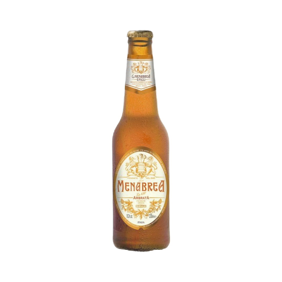 Birra Menabrea AMBRATA (Amber) 330 ml x 24 – Piwo bursztynowe Menabrea AMBRATA 330 ml x 24 bez tła