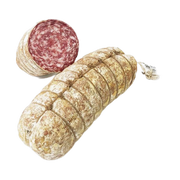 Sopressa nostrana veneta Eustacchio 1/2 – Włoski salceson wenecki - połówka bez tła