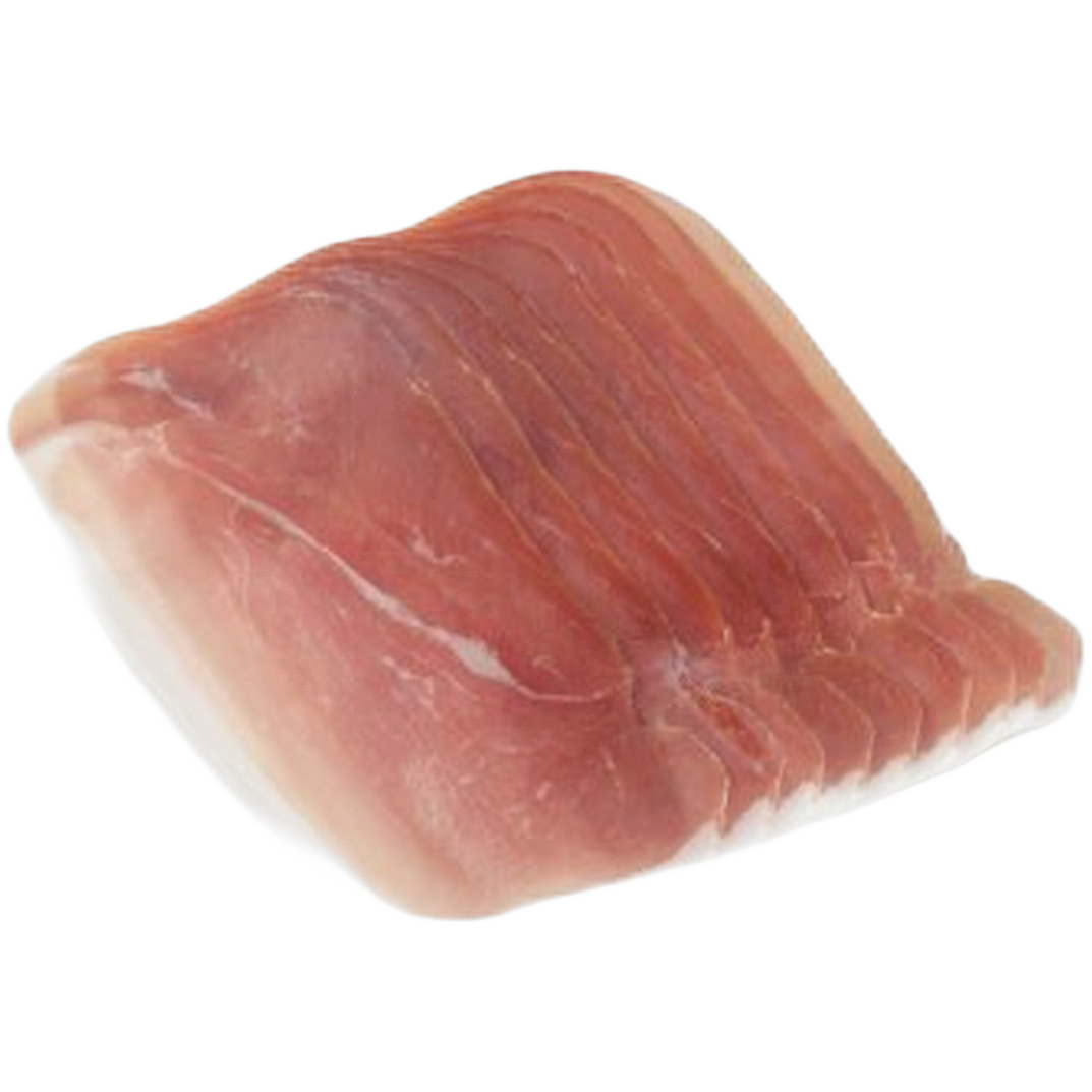 Prosciutto crudo affettato 500 gr Umberto Boschi – Szynka dojrzewająca w plasterkach 500 g bez tła