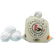 Ser Bocconi di bufala Salerno 250 gr – Ser mozzarella z mleka bawolego w kuleczkach z Salerno (5 szt x 50 g) x 4 opak bez tła