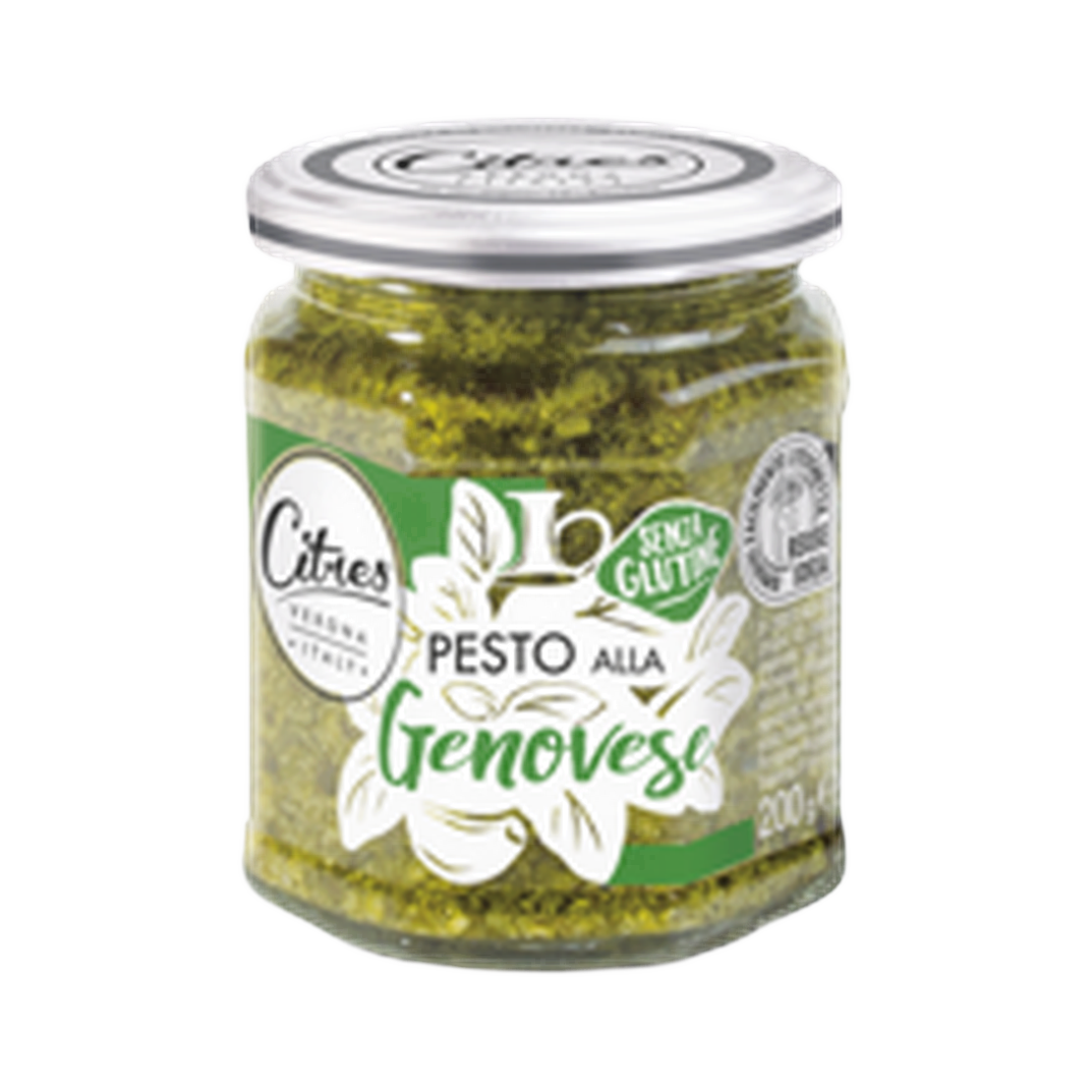 Pesto genovese Citres 200 gr x 6 – Gotowy sos pesto po genueńsku 200 g x 6 sztuk bez tła