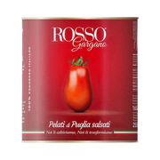 Pomodori pelati SALSATI Rosso Gargano Futuragri 2,55 kg x 6 – Włoskie pomidory bez skórki w soku pomidorowym 2,55 kg x 6 szt bez tła