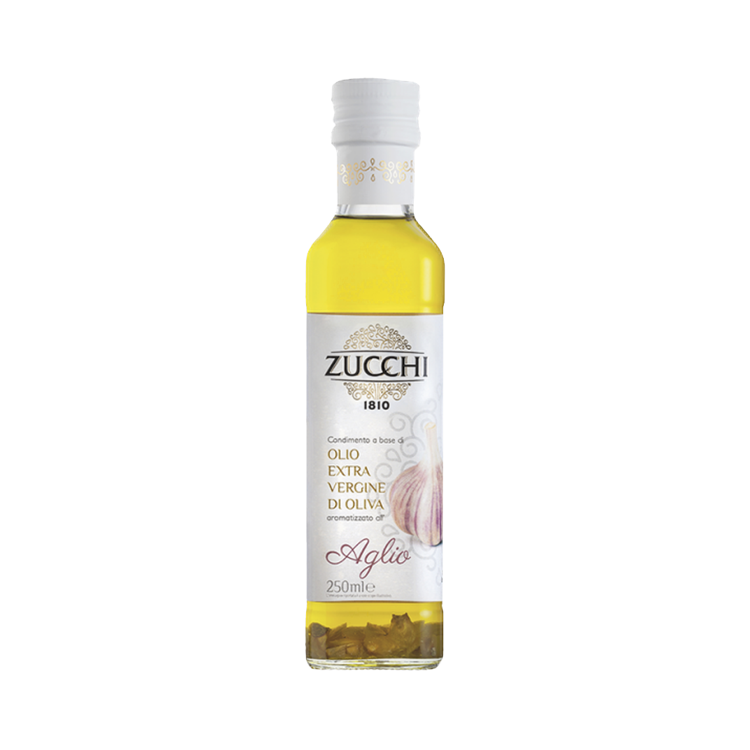 Olio extravergine Aglio – Oliwa z oliwek czosnkowa 250 ml bez tła