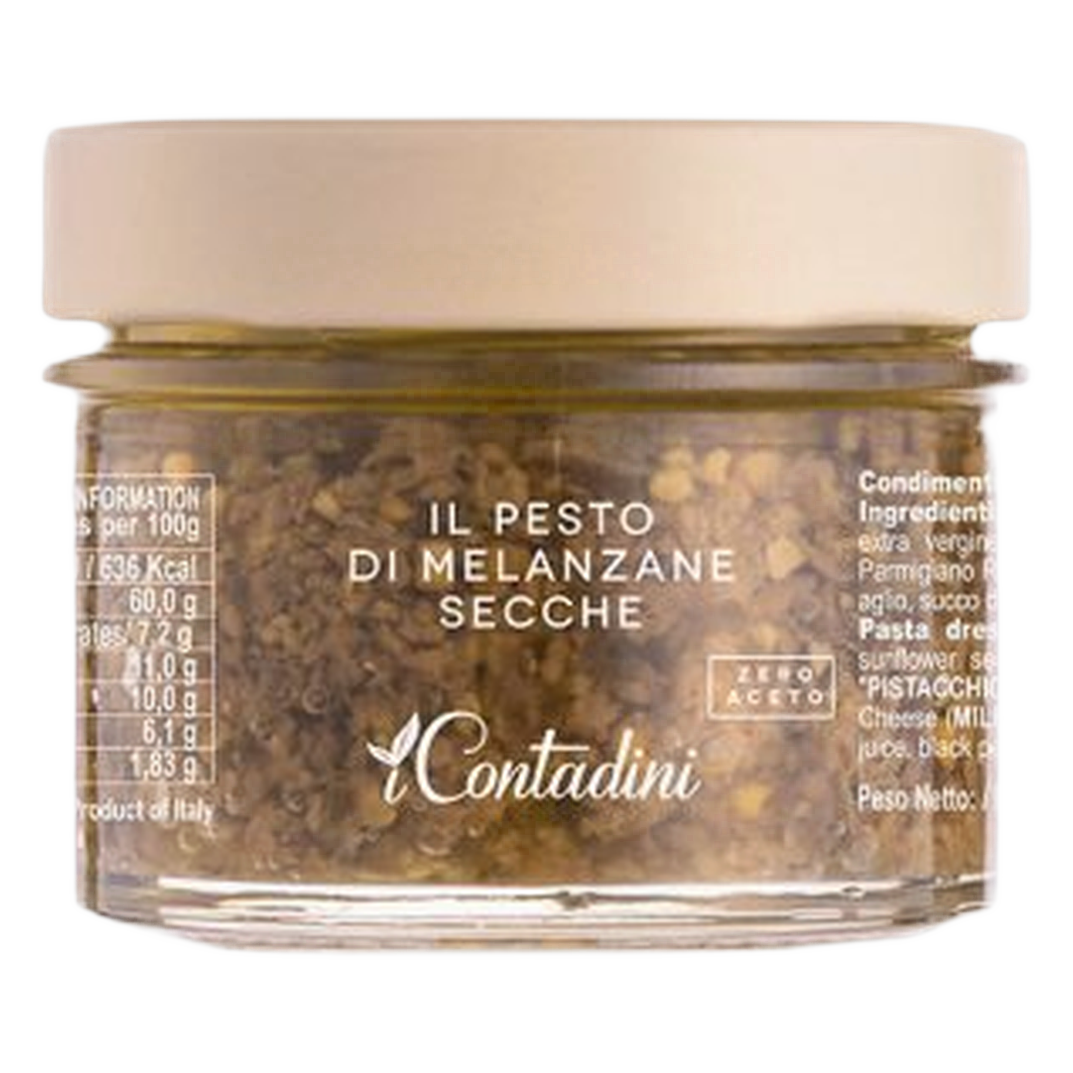Pesto di Melanzane 100 gr x 6 pz – Pesto z suszonych bakłażanów 100 g x 6 szt bez tła