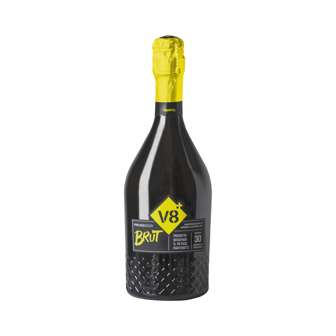 V8 + CUVEE SIOR BERTO BRUT DOC – Prosecco w najwytrawniejszym wydaniu BRUT DOC 0,75 l bez tła