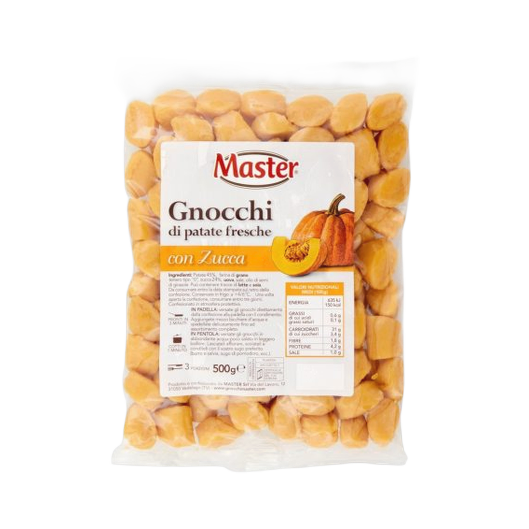 Gnocchi di patate con zucca 500 g – Świeże ziemniaczane kluseczki dyniowe bez tła