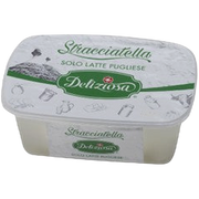 Stracciatella Deliziosa 250 gr x 8 – Świeży miękki serek krowi typu pasta filata z dodatkiem śmietanki 250 g x 8 sztuk bez tła