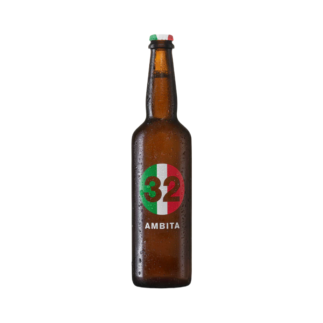 Birra AMBITA Chiara MONOLUPPOLO 100% italiana 500 ml – Włoskie jasne piwo typu Single Hop z jednej odmiany chmielu 500 ml bez tła