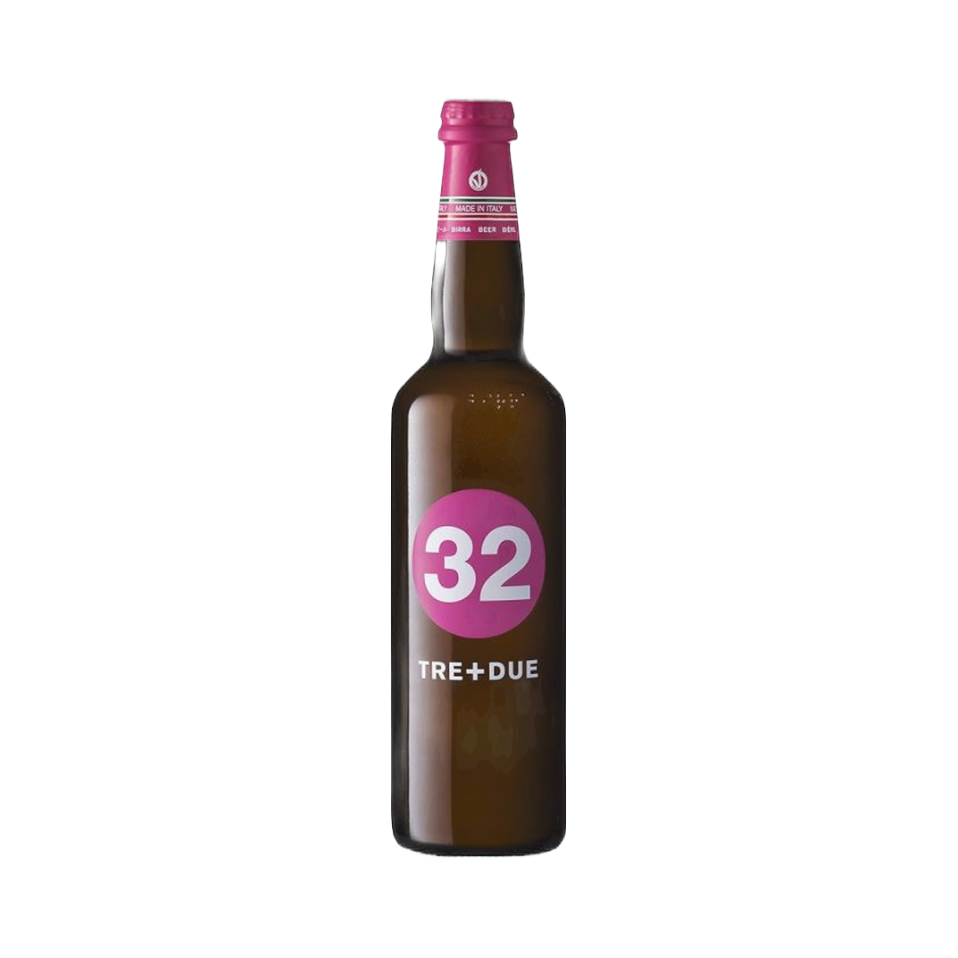 Birra TRE+DUE Chiara leggera 500 ml – Włoskie piwo jasne niefiltrowane 500 ml bez tła