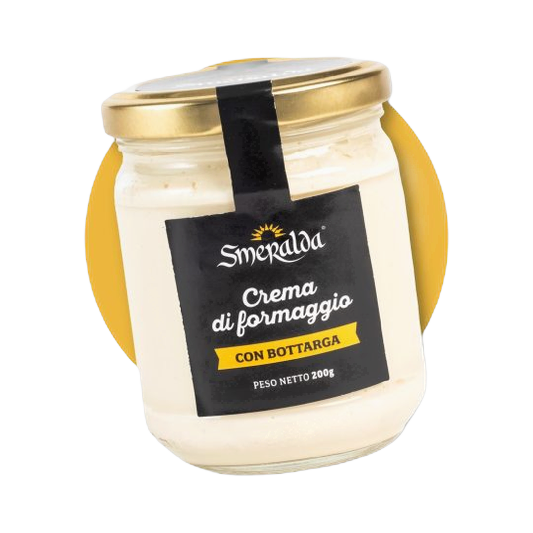 Crema di formaggio con bottarga 200 g – Krem serowy z bottargą, suszoną ikra z cefala pospolitego 200 g bez tła