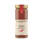 Audace- Sugo Naturale al peperoncino piccante 280 g – Italianavera. Pikantny sos pomidorowy z chili 280 g bez tła