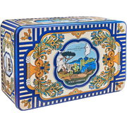 CB LATTA D&G NAPOLI /AUTENTICA ML Pasta di Gragnano 5 x 500 gr – Metalowy zestaw pudełkowy 5 x 500 g makaronów IGP + 2 puszki pomidorów + autorski fartuszek D&G bez tła