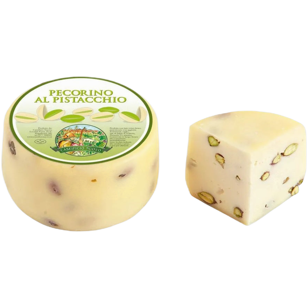 Pecorino fresco con pistacchio stag. 2 mesi reg. Toscana – Krótkodojrzewający ser z mleka owczego z pistacjami z regionu Toskania bez tła