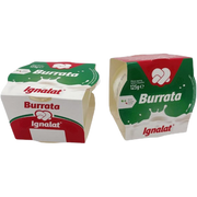 Burrata Ignalat 100 g x 8 – Burrata bez główki z regionu Apulia 100 g x 8 szt bez tła