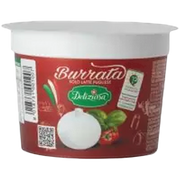 Burratina Deliziosa 100 gr x 8 – Świeży ser typu pasta filata ze śmietankowym sercem 100 g x 8 sztuk bez tła