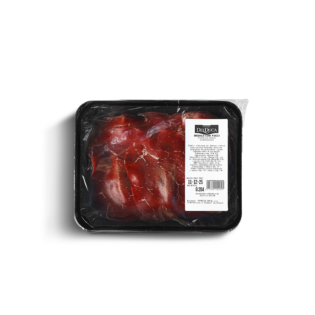 Bresaola Cima Piazzi – dojrzewająca polędwica wołowa w plastrach 200 g