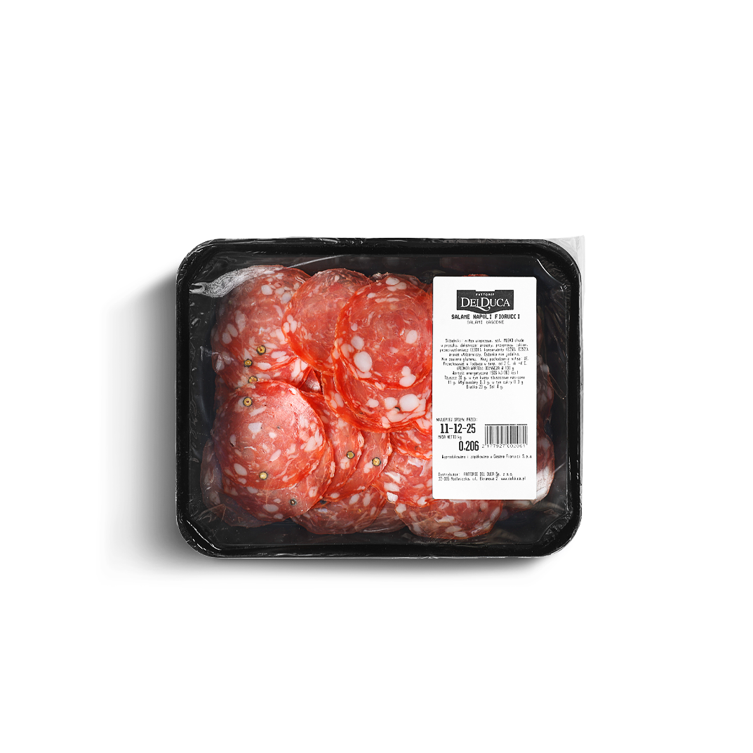Salame Napoli – łagodne włoskie salami w plastrach 200 g