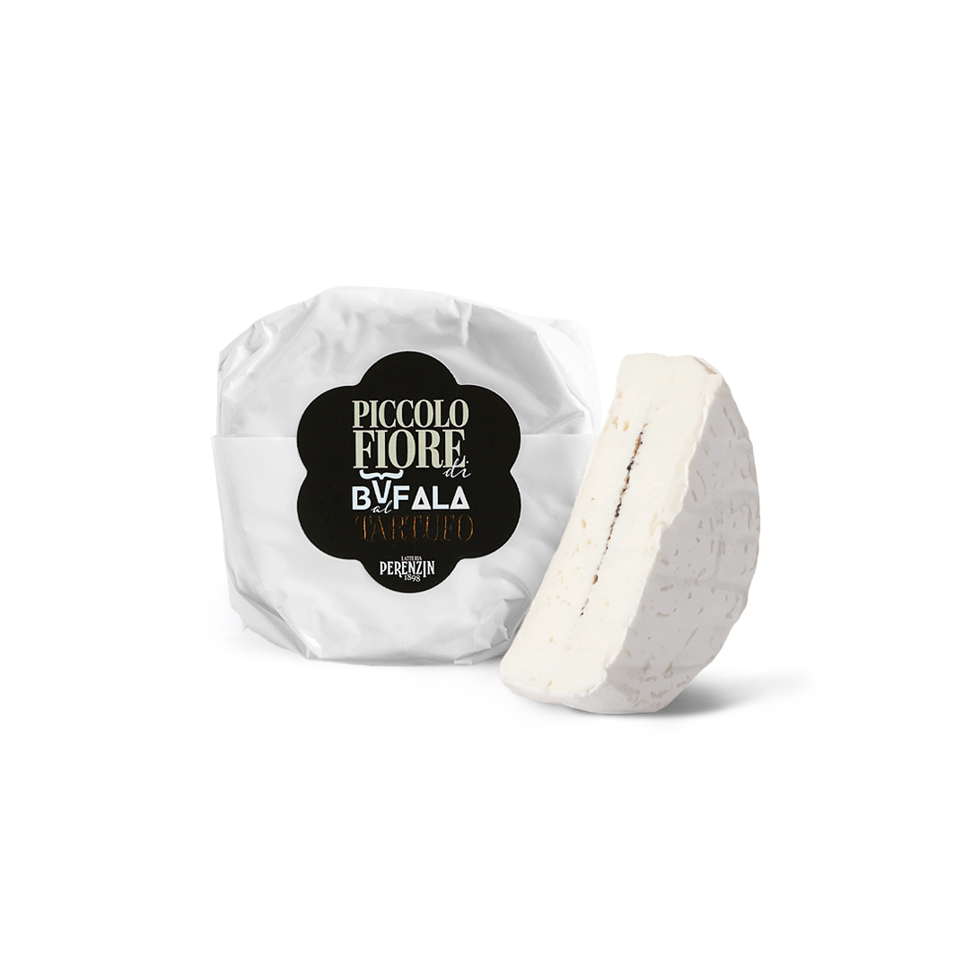 Piccolo Fiore di Bufala al Tartufo – ser z mleka bawolego z czarną truflą 250 g