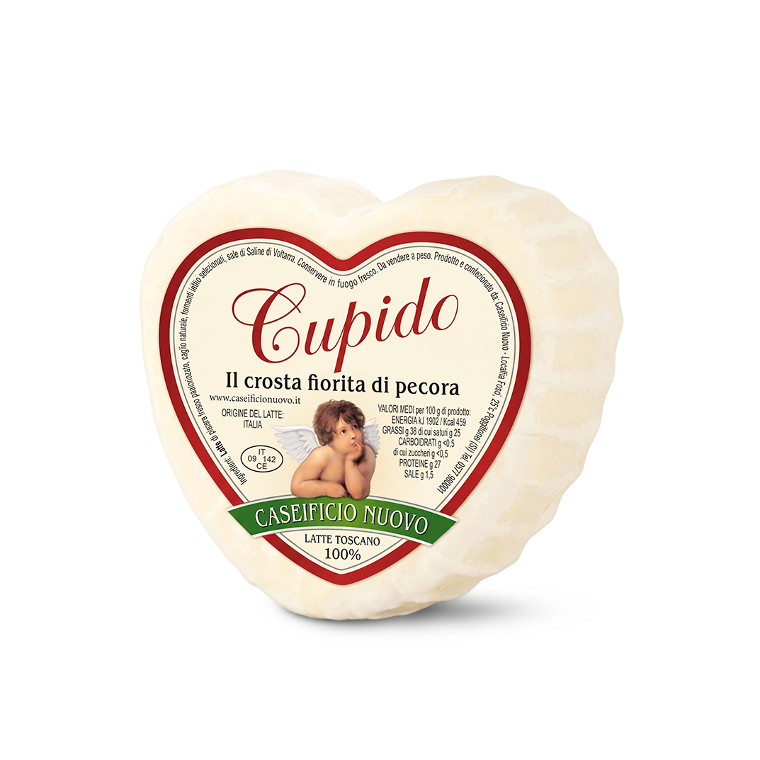 Pecorino Cupido – włoski ser owczy, krótko dojrzewający, w kształcie serca 400–500 g